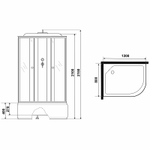 Душевая кабина Niagara Eco 120x80 L E120/80/40L/MT без гидромассажа