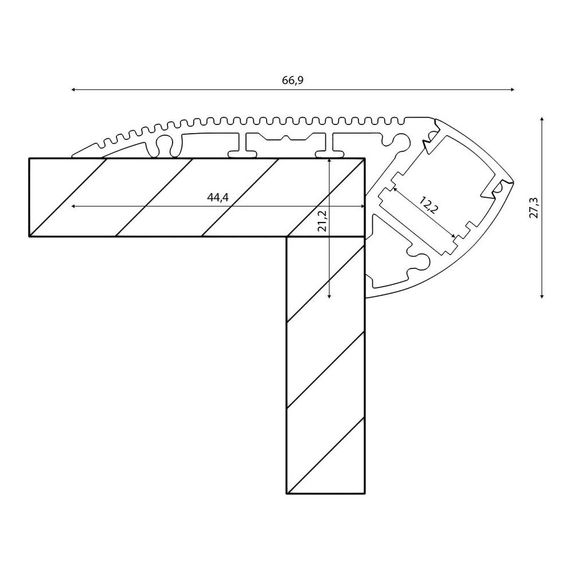 Профиль с экраном SWG ARC-2744Step 900087
