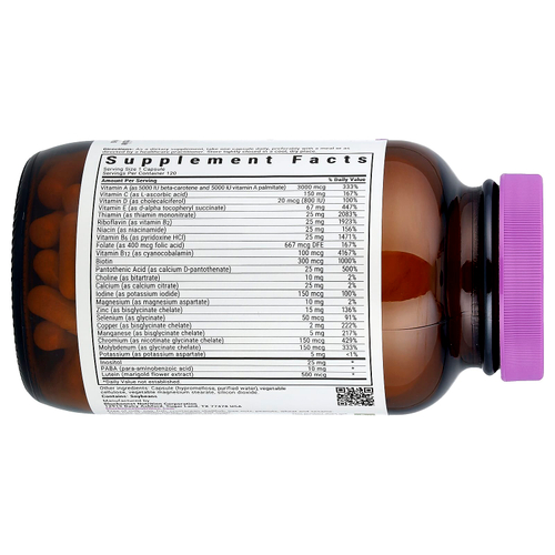 Bluebonnet Nutrition, MultiONE®, для приема одной дозы на день, без железа, 120 растительных капсул