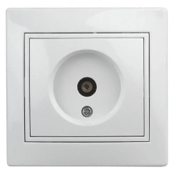 Розетка телевизионная одиночная Intro Plano 1-301-01 скрытой установки белый