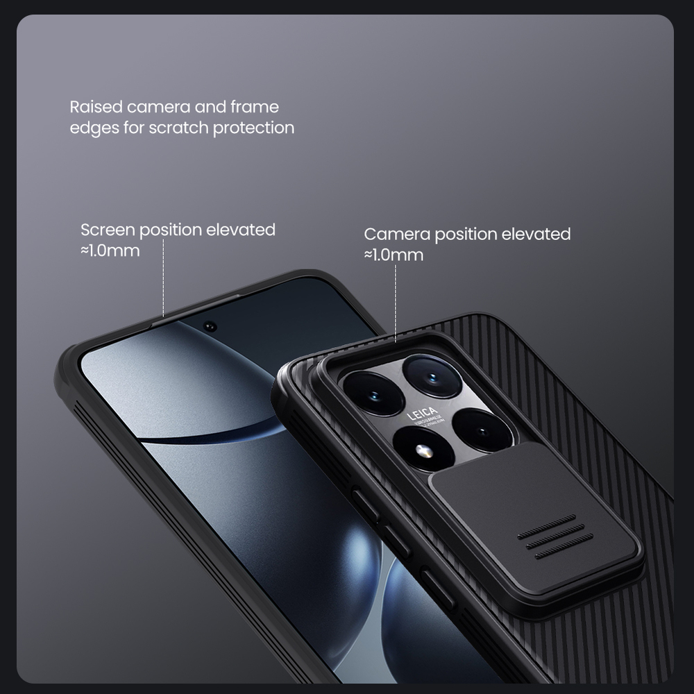 Усиленный чехол с сдвижной шторкой для камеры от Nillkin для Xiaomi 14T, серия CamShield Pro Case