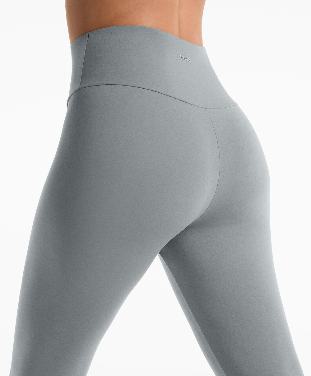 OYSHO Легинсы Comfortlux с супервысокой талией длиной до щиколотки 65 см, стальной синий