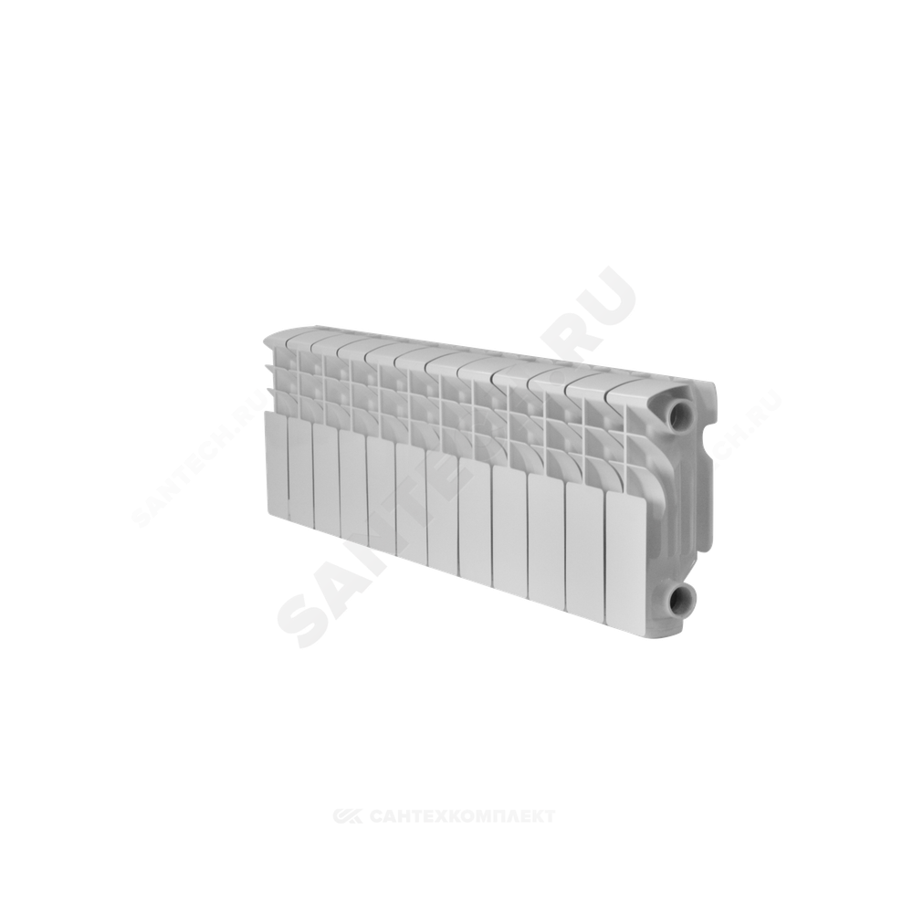 Радиатор алюминиевый Classic 200 6 секций Qну=480 Вт RAL 9016 (белый) Ogint .