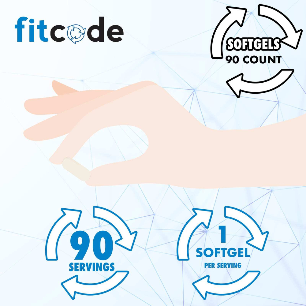 fitcode, CLA1000, 1000 мг, 90 мягких таблеток