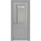 Купить Межкомнатная дверь эмаль Лайн 3/2 Багет RAL 7047 остеклённая 1