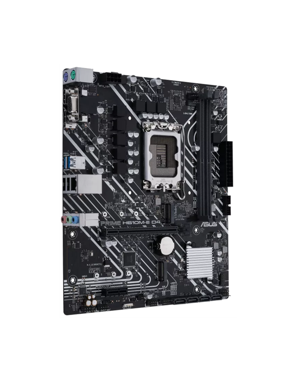 ASUS PRIME H610M-E D4-CSM, LGA1700, H610, 2*DDR4, 4*SATA, 2*M.2, 2*USB 3.2, 2*USB 2.0, 1*PCIx16, 1*PCIx1, HDMI+DP+D-Sub, mATX; 90MB19N0-M0EAYC