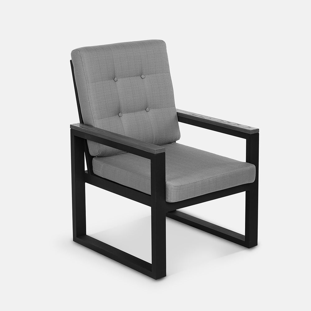 Кресло Quadro  RAL 9005, Mossle 994, Термоясень.Чёрный