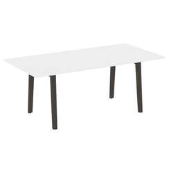 Onix Wood Direct Стол переговорный OW.PRG-19 Белый Бриллиант/Дуб Темный/Металл Антрацит 1980*980*750