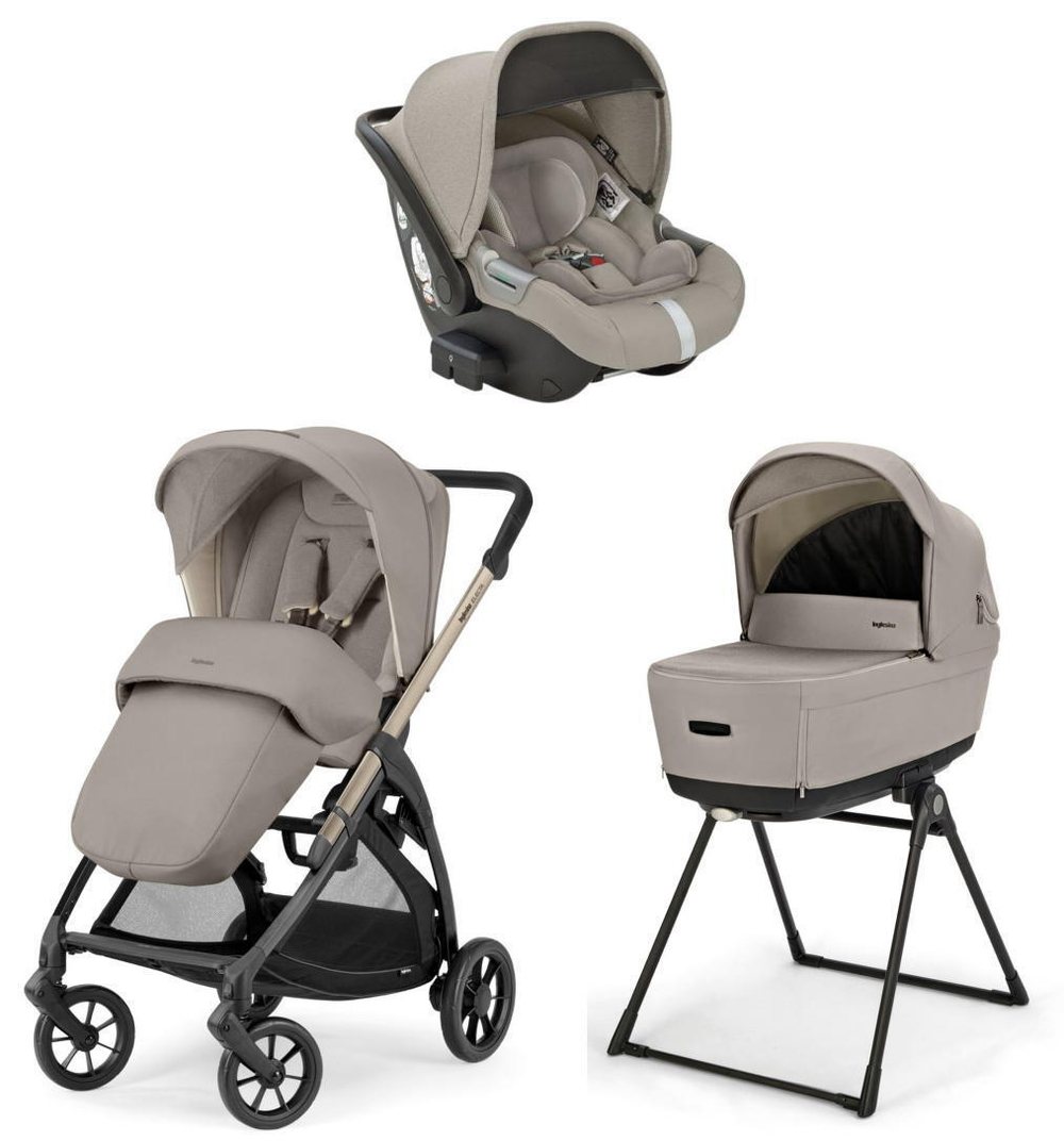 Коляска 3 в 1 Inglesina Electa System Quattro DRW 2025 с подставкой под люльку Battery Beige