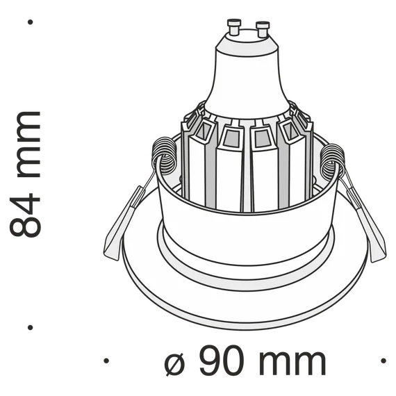 Встраиваемый светильник Баррет / Barret 1*GU10 50 Вт Technical dl041-01rg