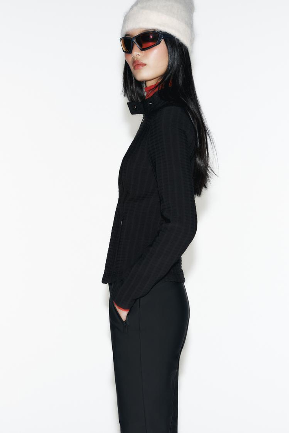 ZARA ЛЕГКАЯ ВОДОНЕПРОНИЦАЕМАЯ КУРТКА, ЧЕРНЫЙ