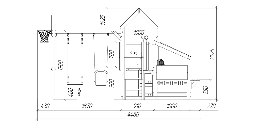 Детская площадка Савушка Тусун - 10 (салатовый)