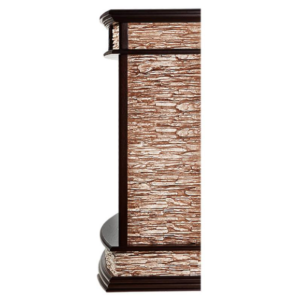 Портал Firelight Scala Classic камень сланец скалистый бурый, шпон тёмный дуб