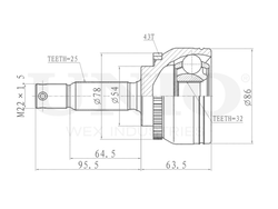 ШРУС внешний UNIO CVJ-20201