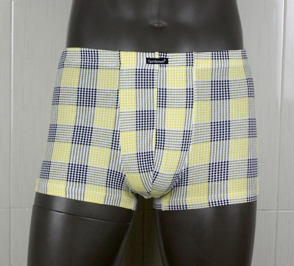 Мужские трусы-боксеры в цветную клетку (Размер: XL) (Цвет: серый)