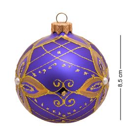 Элита НФШ-1567/2 Ел.украшение Шар «Зимний праздник» синий 80 мм