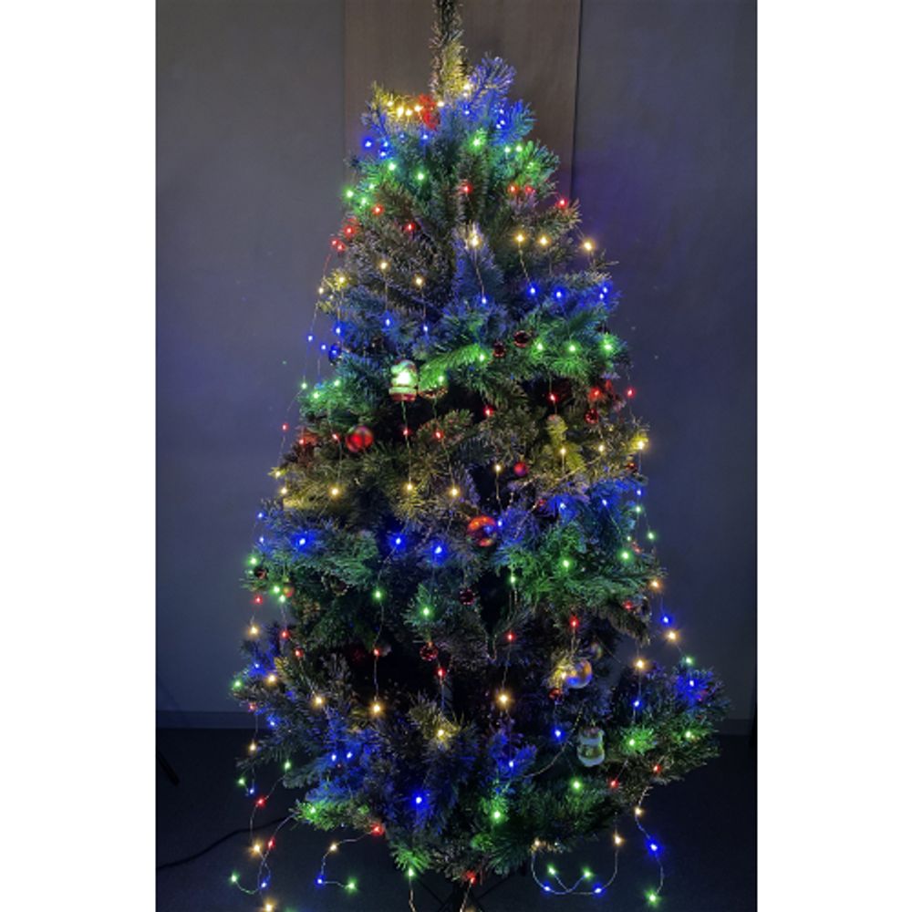 ENIN -2NM ЭРА Гирлянда LED Дождик 10 нитей 2 метра мультиколор 220V