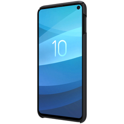 Тонкий жесткий чехол черного цвета от Nillkin для Samsung Galaxy S10e, серия Super Frosted Shield