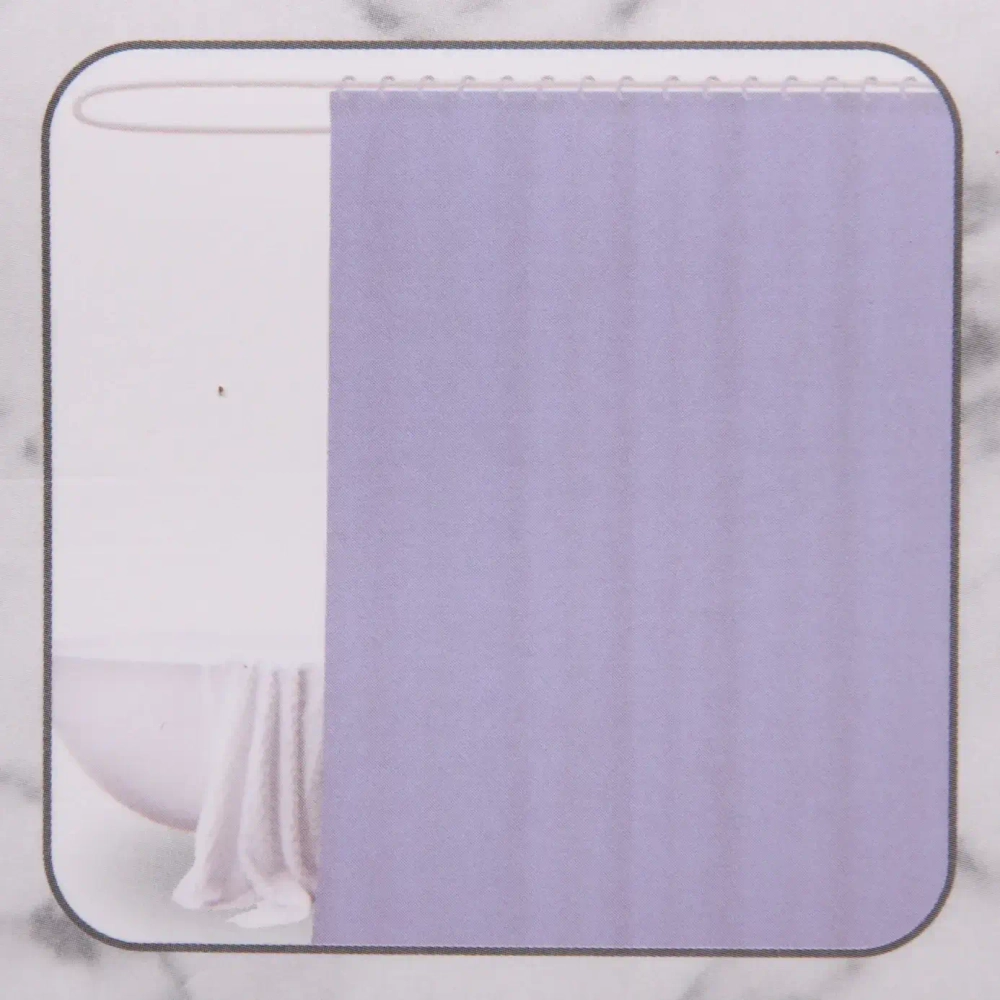 Штора для ванной EVA 180*180"Лаванда» (без колец)