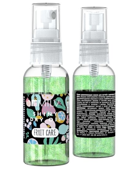 Сухое укрепляющее масло для ногтей с шиммером "FRUIT CARE" 50мл. MILV