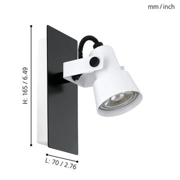 Спот 1*GU10 97371 белый/черный TRILLO Eglo