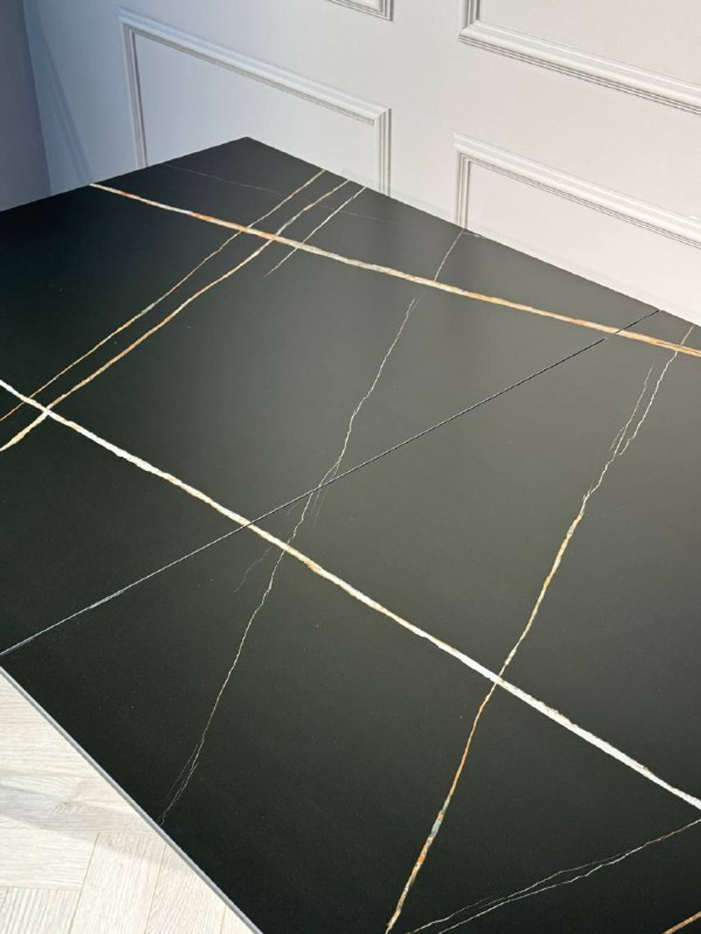 Стол обеденный Ist Casa раскладной Лацио, 160(210)х90х76 см, черный мрамор