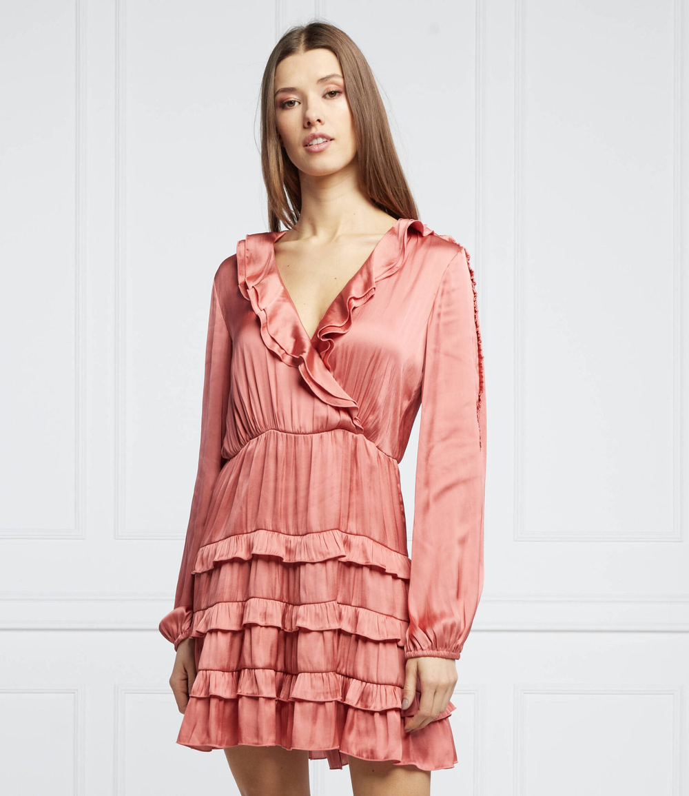 сатиновое платье ardea Pinko - лососевый(1G173P Y7UW)