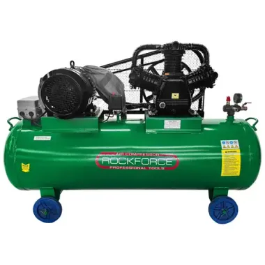 Компрессор 3-х поршневой с ременным приводом (7.5кВт, ресивер 300л, 900л/м, 380В) RockFORCE RF-TB390-300