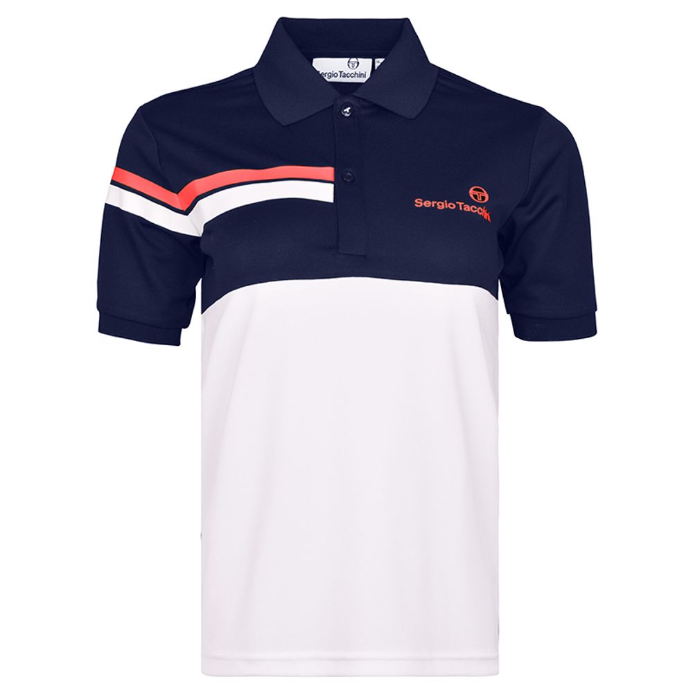 Футболка для мальчика теннисная Sergio Tacchini Volti Jr Polo - navy/red