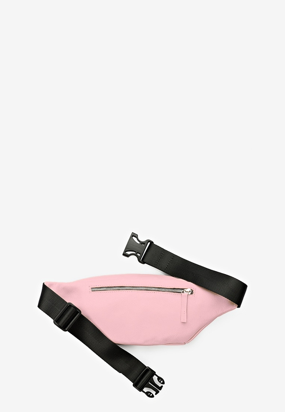 сумка поясная светло-розовая