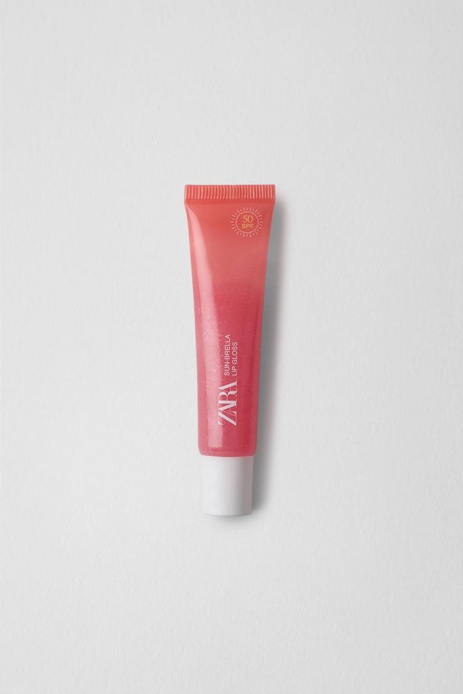 ZARA Блеск для губ с SPF 50, клубника