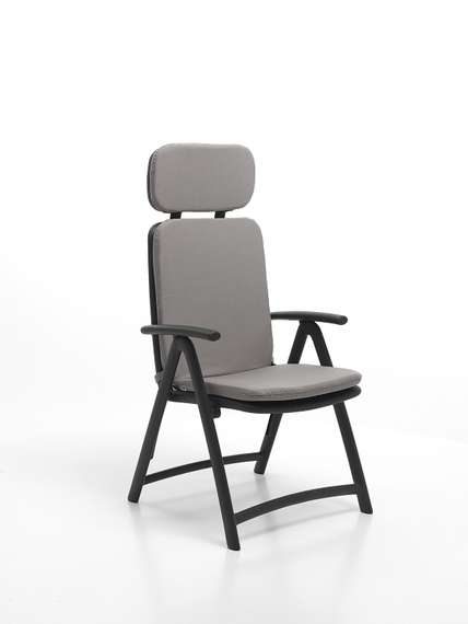 Стул пластиковый складной Acquamarina, антрацит