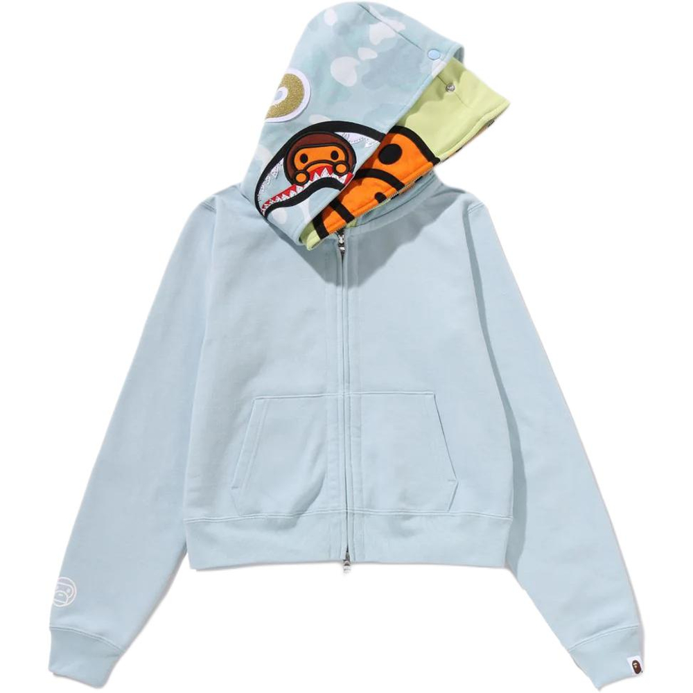 A Bathing Ape Bathing Ape Sweatshirts Cardigan Cotton Moderate No Fleece Lined Regular Sleeve Zip Closure 2m30 215 301