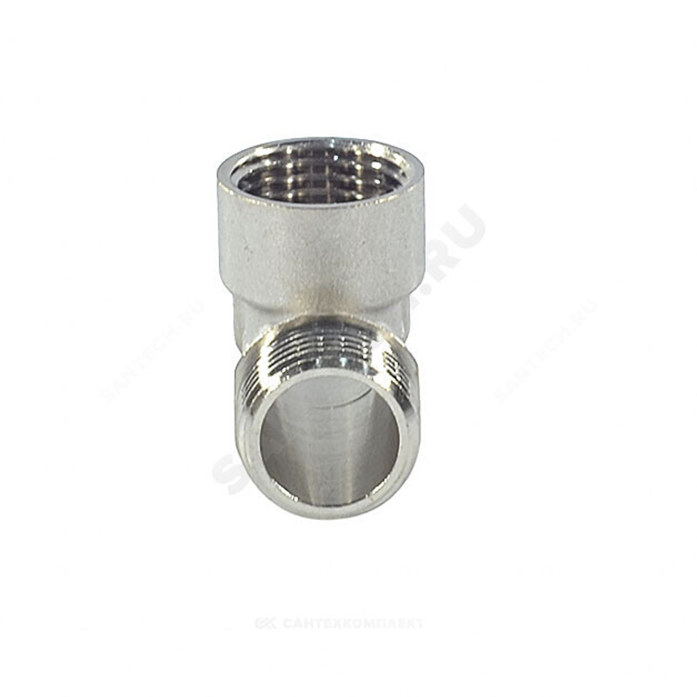 Тройник латунь никель Ду 15 (1/2") НР/ВР/НР SantechSystems