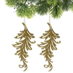 Подвеска «Волшебное перо» 10 см (набор 2 шт), золото