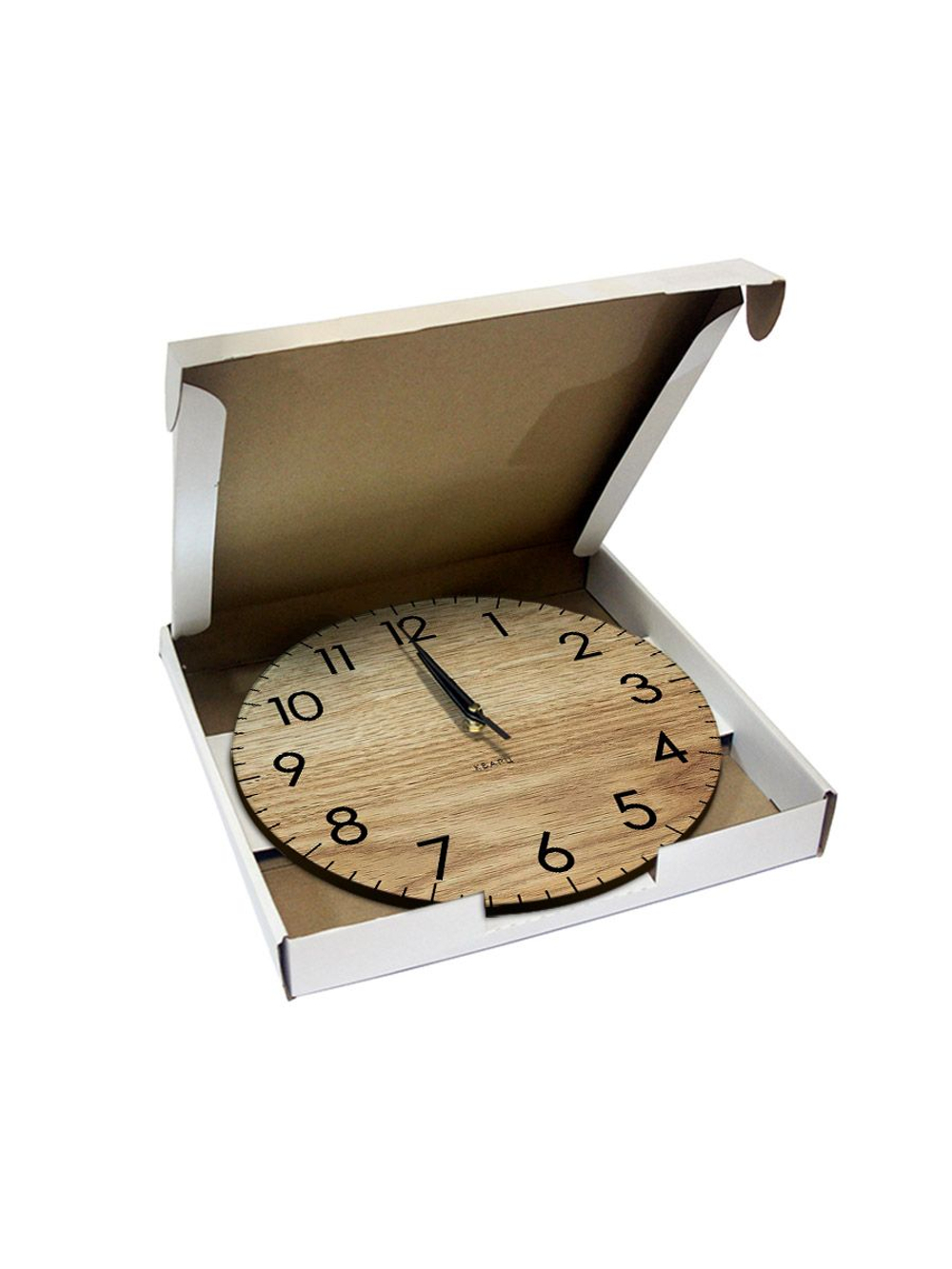 Часы настенные бесшумные деревянные интерьерные