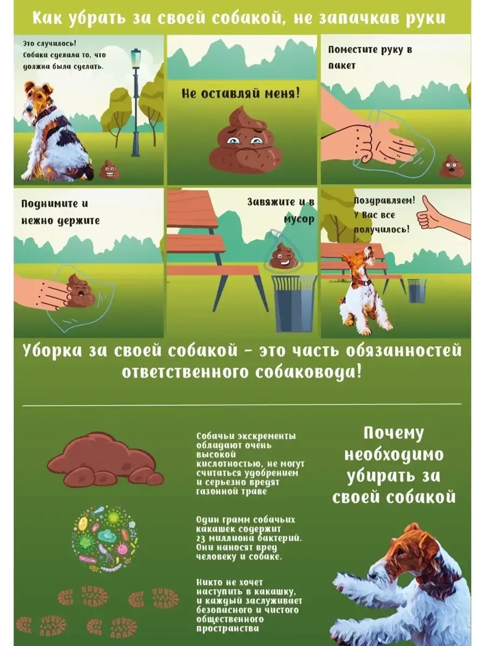 Биоразлагаемые пакеты для выгула собак