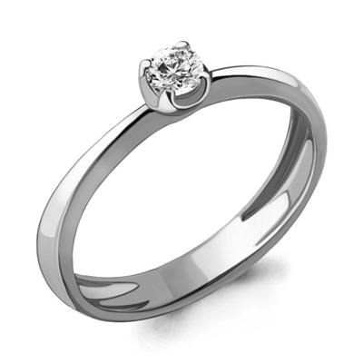 961283 Кольцо из Золота с бриллиантом из коллекции "Признание"