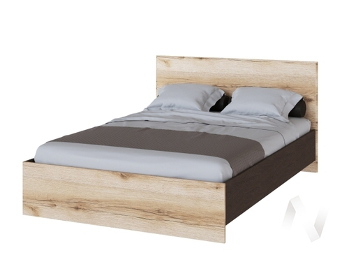 Кровать 1;4м Спальня Плейона (венге/дуб делано)