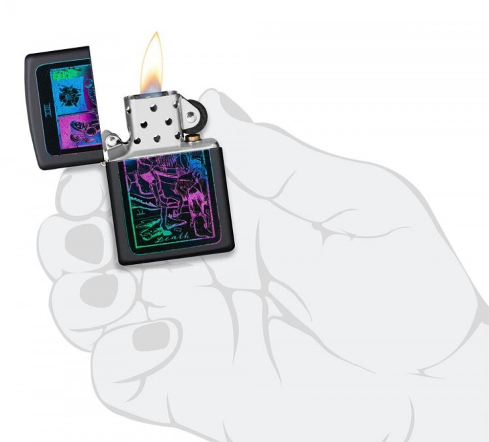 Зажигалка ZIPPO 49698 Tarot Card Black Light Design