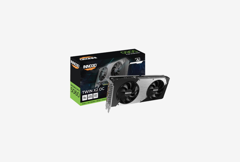 Видеокарта NVIDIA GeForce RTX 5060 INNO3D Twin X2 OC 8Gb (N50602-08D7X-195070N)