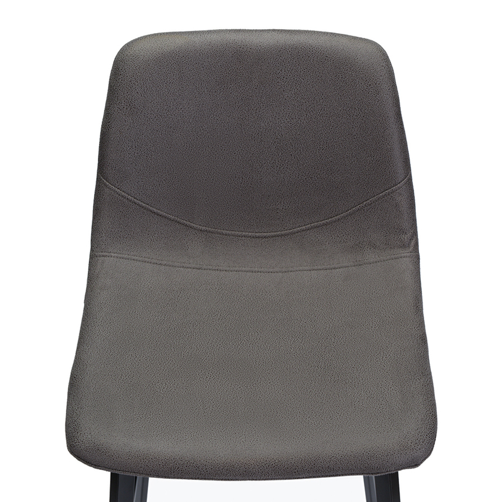 Стул полубарный hugh, экокожа, темно-серый