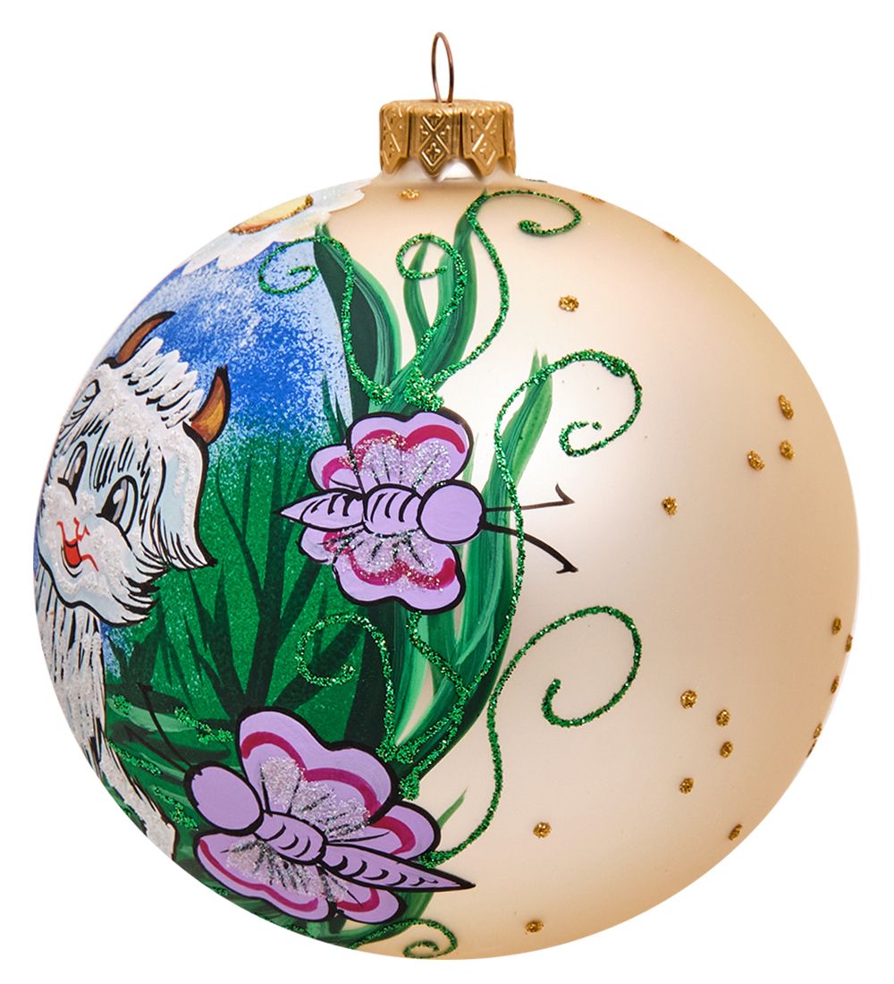 Элита НФШ-1488/2 Ел.украшение Шар «Козлик на лужайке» 100 мм