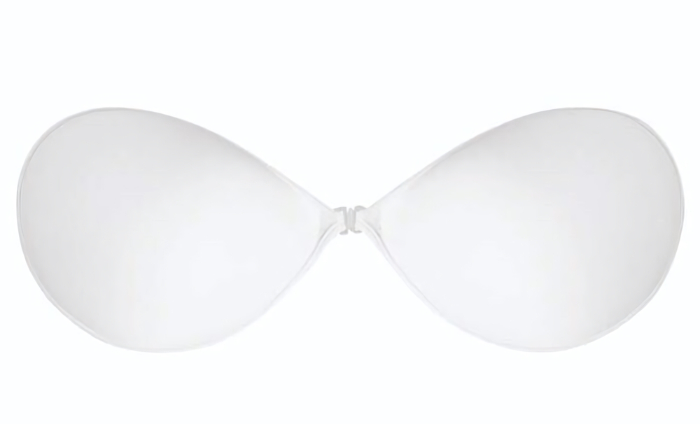 Бюстгальтер силиконовый самоклеящийся без бретелек (Размер: C) (Цвет: белый)