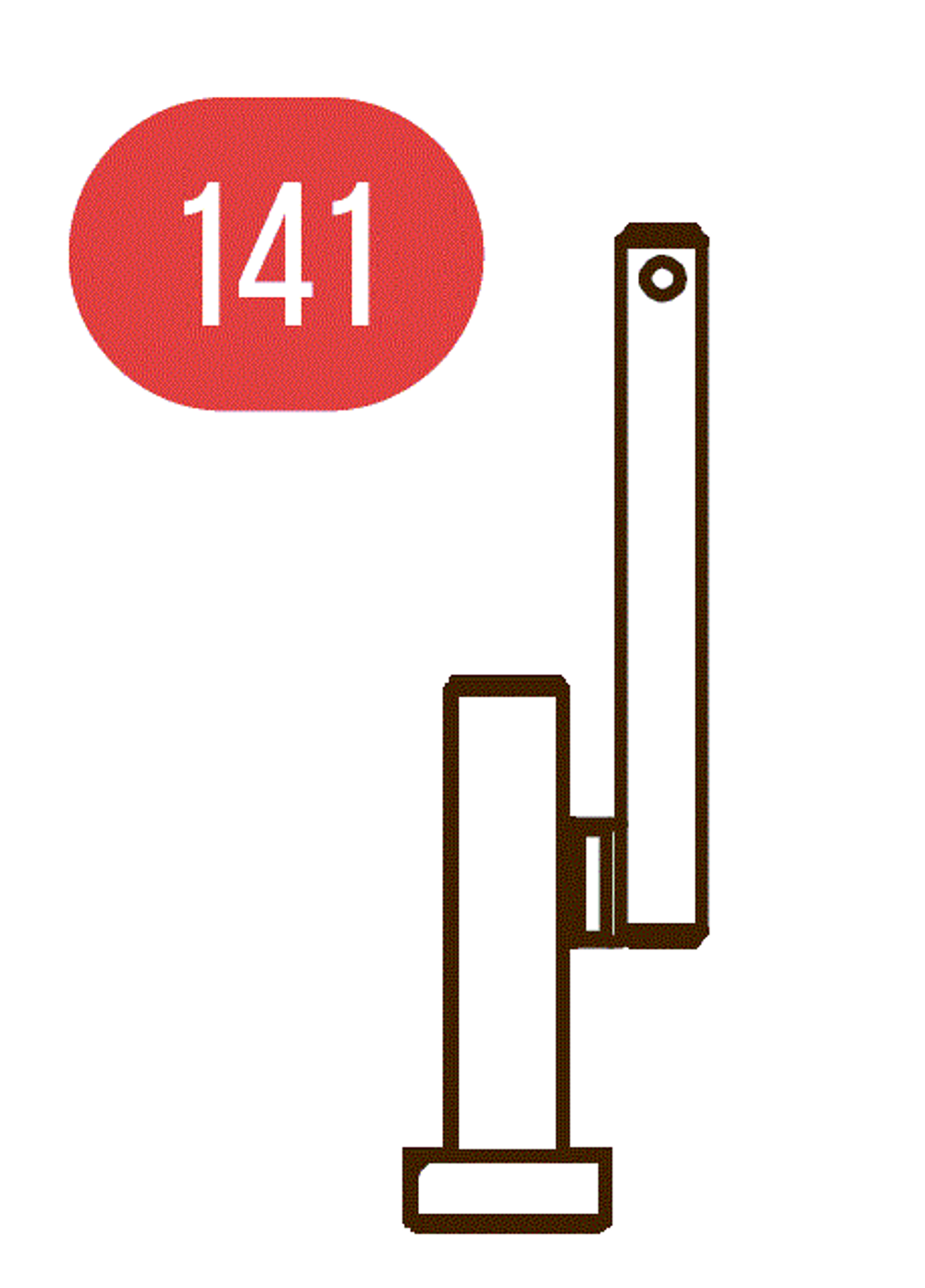 Запчасть №141 для Hybest GSR40A,Ствол с магнитной насадкой, тип " M "