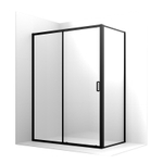 Душевое ограждение Ambassador Forsa 17021218AB-80AB (120х80х200) прямоугольник,черный,стекло прозрачное,раздвижная,2 места