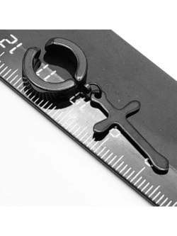 Клипса "Чёрный крест" без прокола.