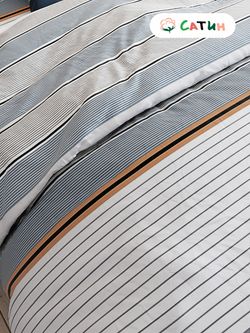 Постельное белье Milky Garden "Alaska" евро  Наволочка 50х70 см 2 шт  Простынь на резинке 180х200 см  Пододеяльник 200х215 см