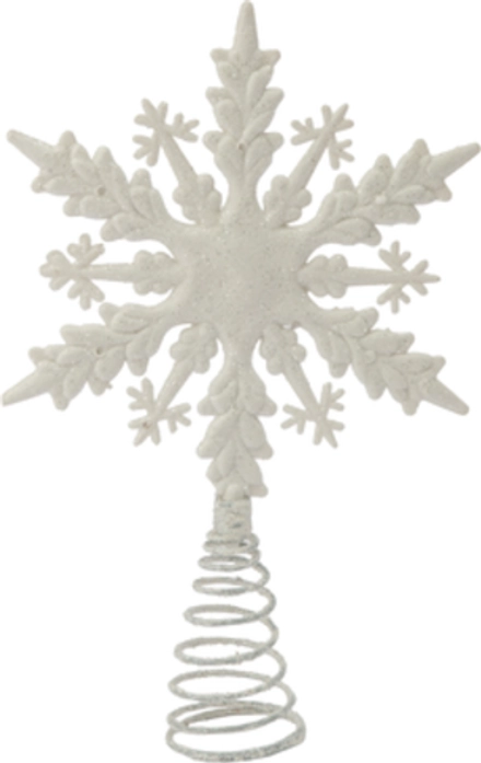 Верхушка елочная Снежинка 20,5х13см белый/глиттер, SYSDX-3524038