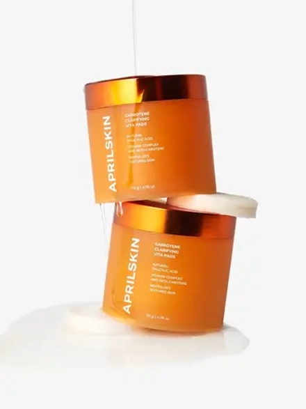 APRILSKIN Отшелушивающие тонер-пэды c бета-каротином и PHA-кислотой Carrotene Clarifying Vita Pads 60 шт